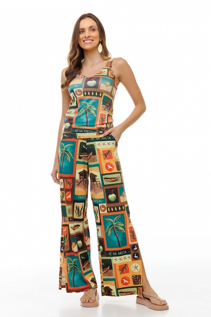 Regata Renda Adulto Elementos Praia Terracota