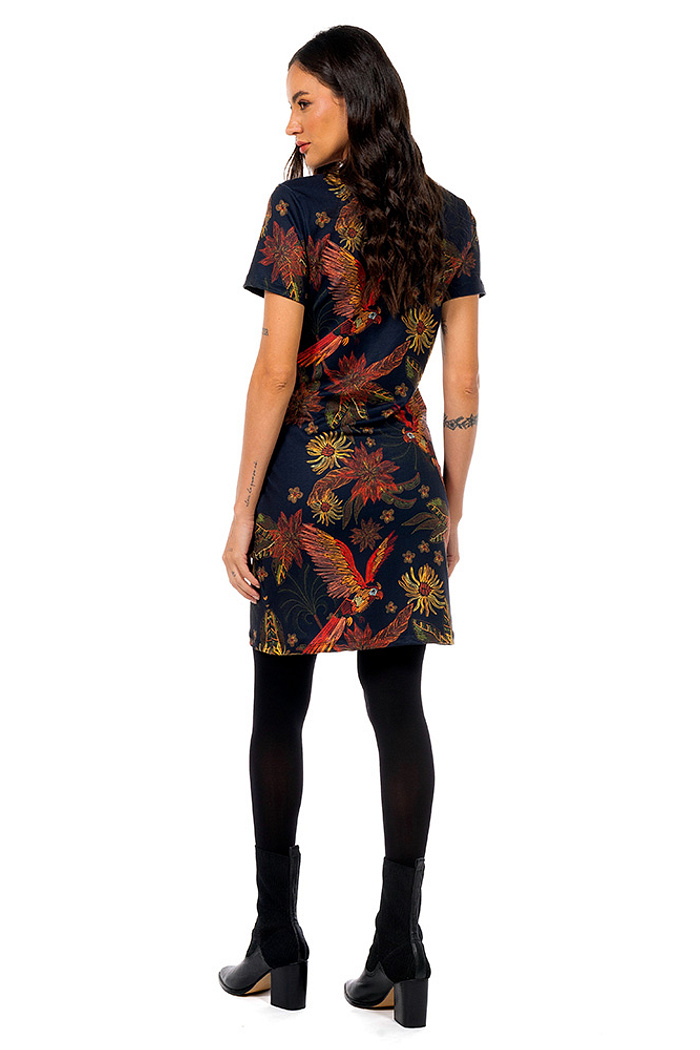 Vestido Floresta Arara Flor Bordado Off