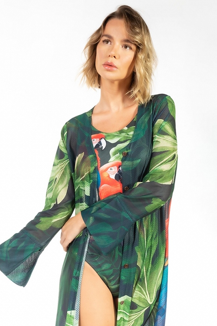 Saída de Praia Trancoso Casal Araras Folhagens