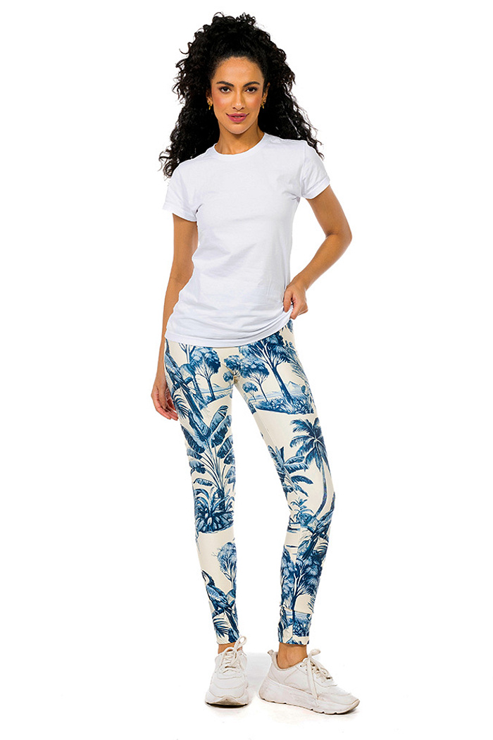Calça Legging Tucano Paisagem Tons de Azul