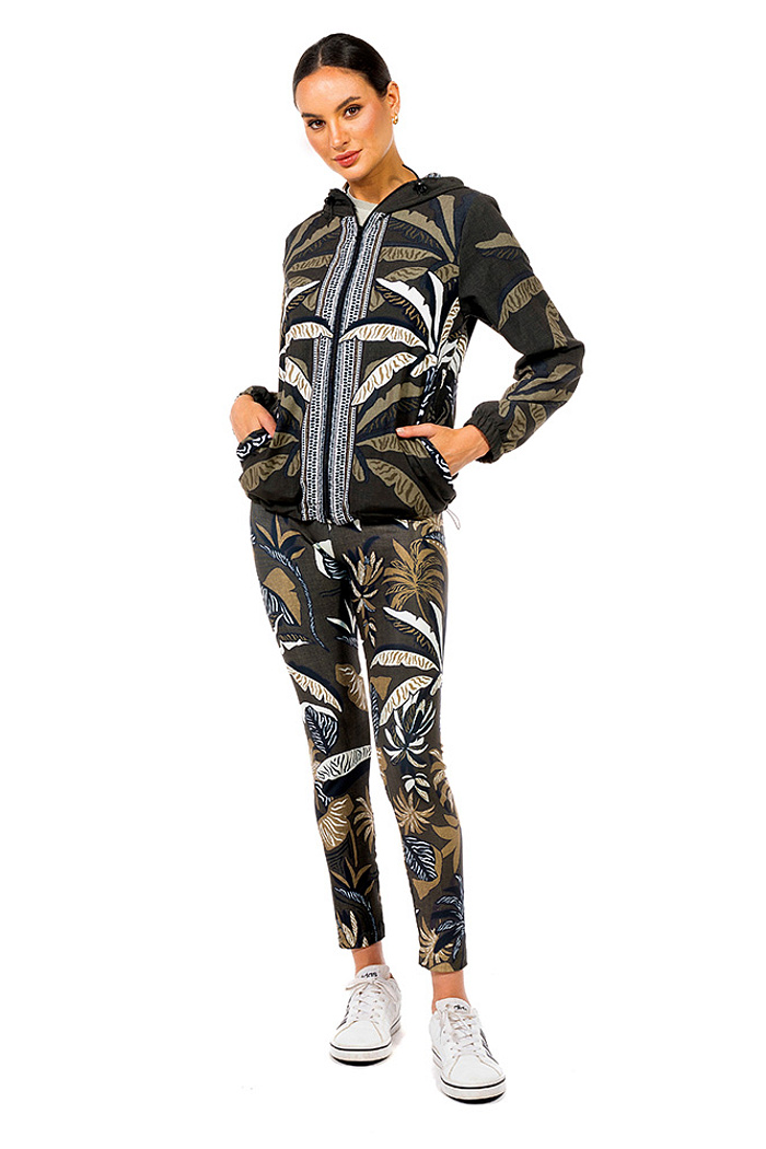 Calça Legging Folhagens P&B