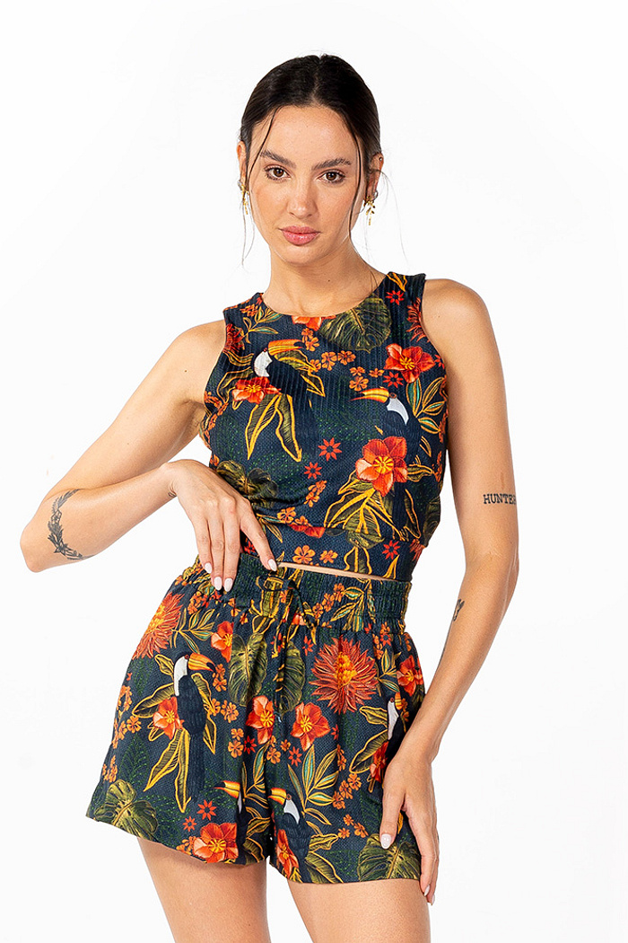 Short Atena Resort Tucano e Folhas