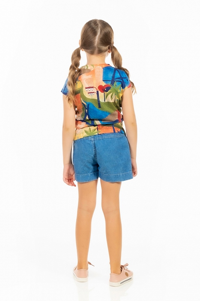 Baby Look Florata Infantil Pontos SP Ondas Color Textura