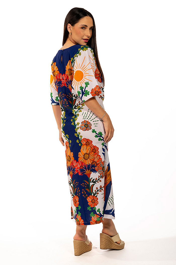 Kaftan Atena Arara Tropical Barrado