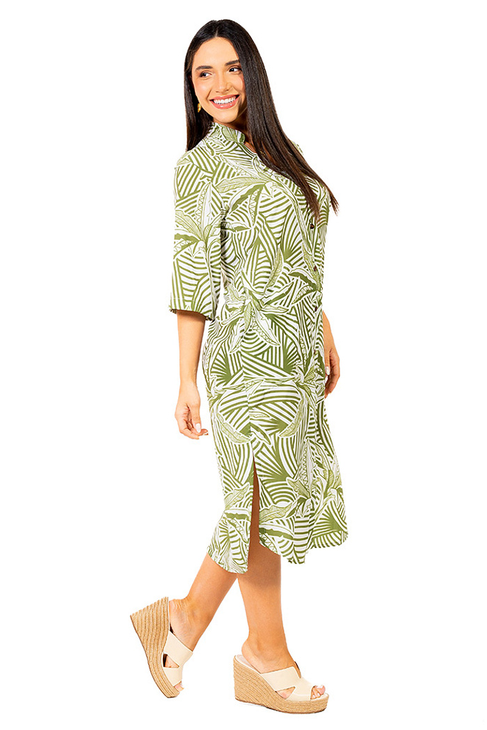 Chemise Atena Gola Padre Bananeiras Vetor