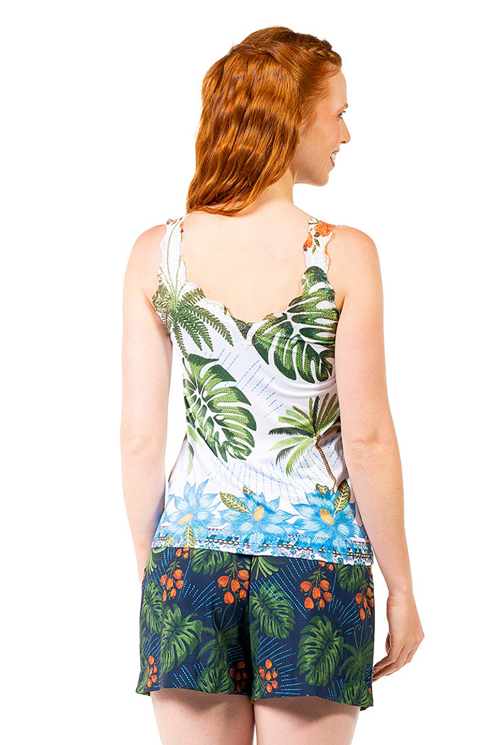 Regata Renda Arara Bordado Barra