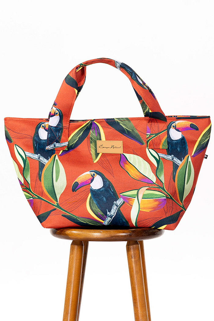 Bolsa Praia Tucano  Folhas Verde