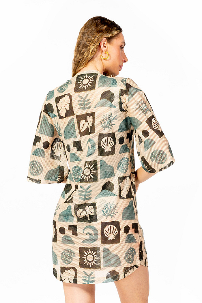 Saída de Praia Chemise Alongada Oceano