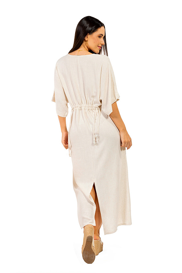 Vestido Linho Regulável Marcela Natural