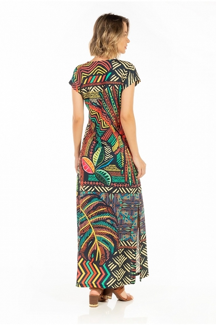 Vestido Longo Jeri Araras Etnicos