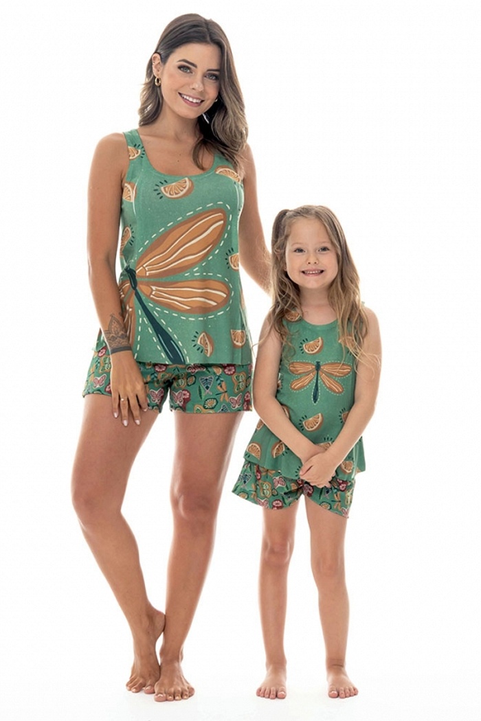 Conjunto Pijama Adulto Feminino Libélula