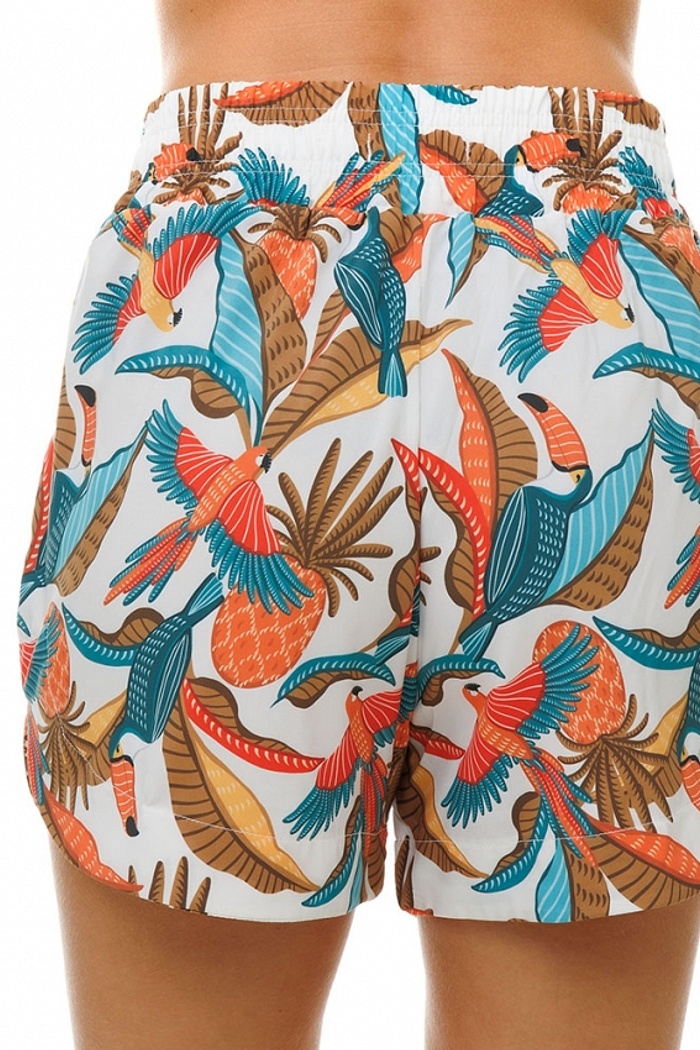 Short Atena Resort Aves e Abacaxi