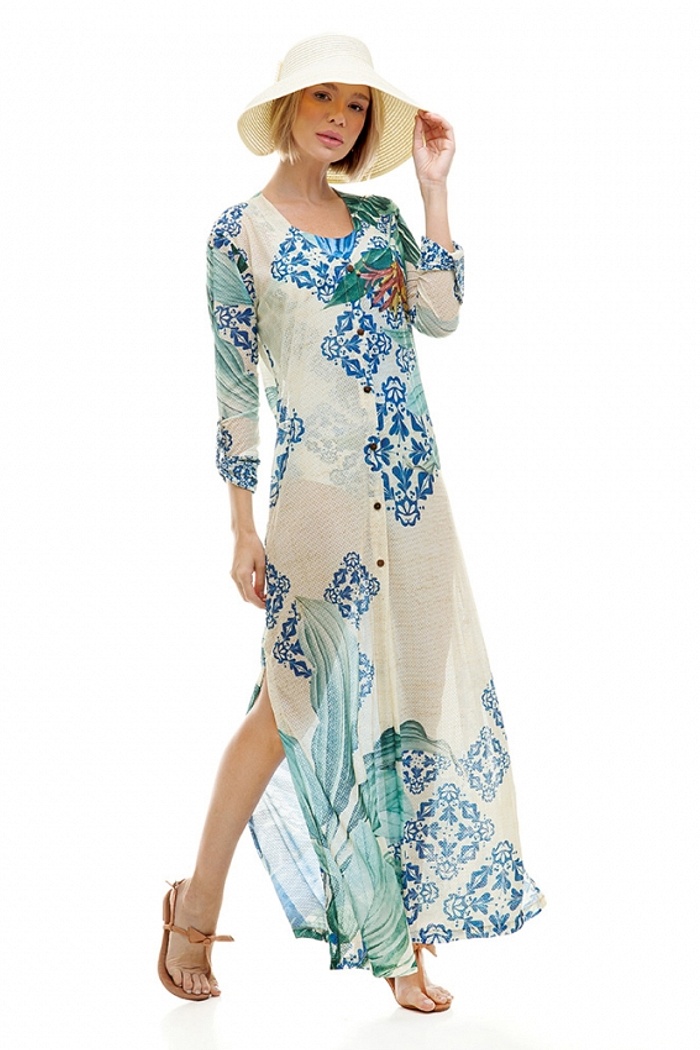 Saída de Praia Longa Cancún Maxi Arara Azul Fundo Azulejo