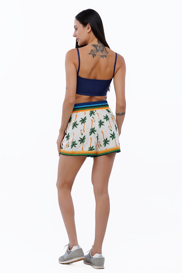 Shorts Feminino Atena Resort Estampado Elementos Br Aquarela