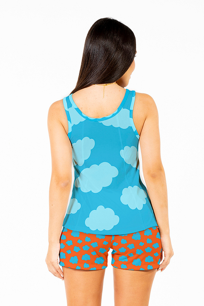 Conjunto Pijama Adulto Feminino Tucanos nas Nuvens