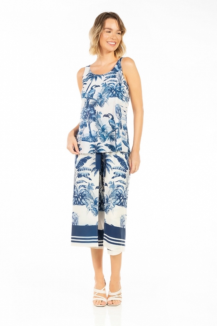 Regata Summer Tucano Paisagem Tons De Azul