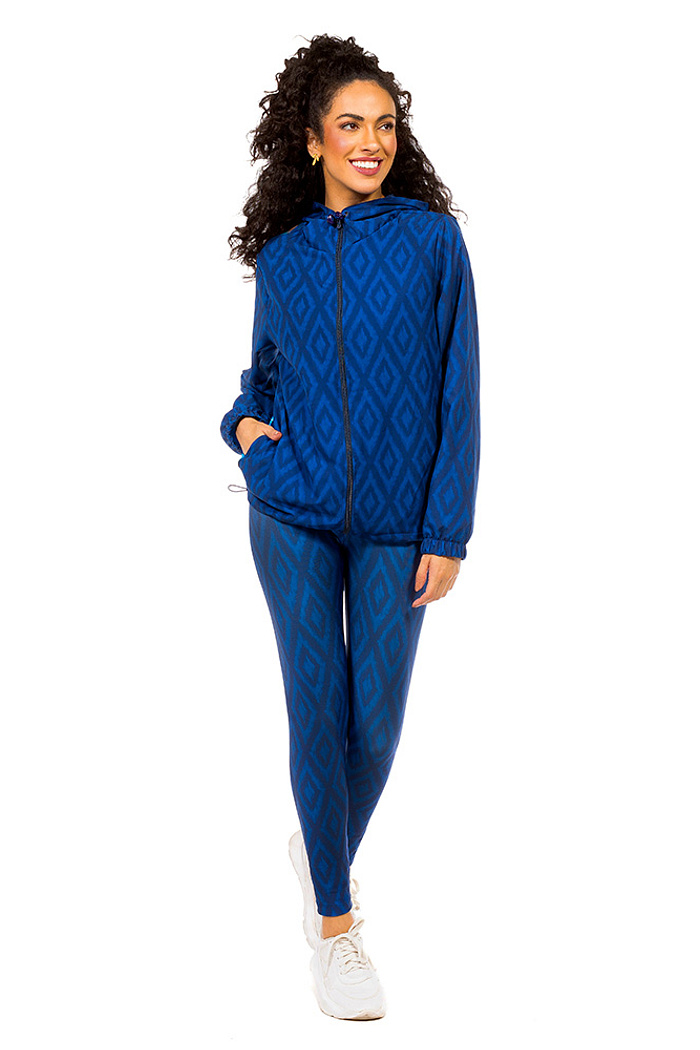 Jaqueta Corta Vento EcoVentura Maxi Arara Fundo Azul