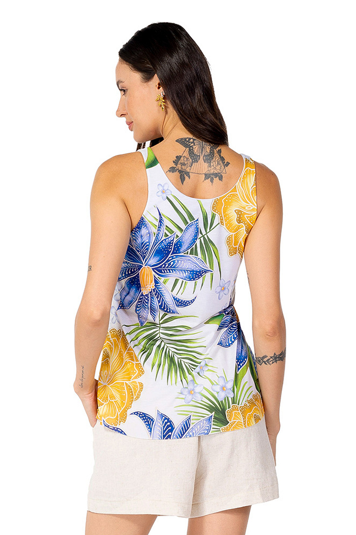 Regata Summer Araras Flores Cores Brasil