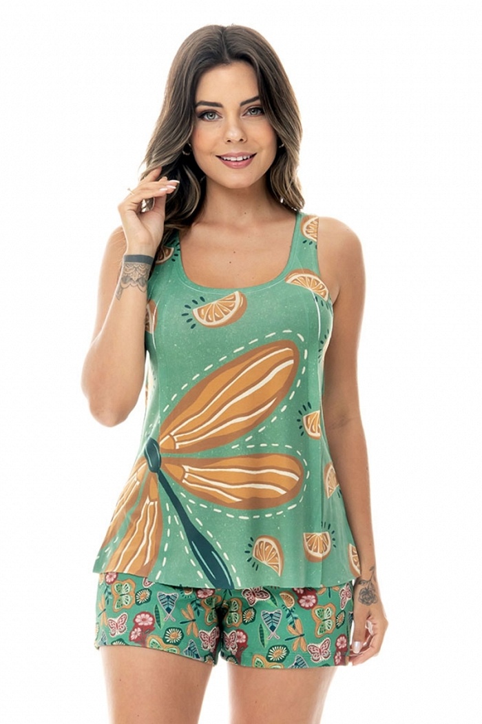 Conjunto Pijama Adulto Feminino Libélula
