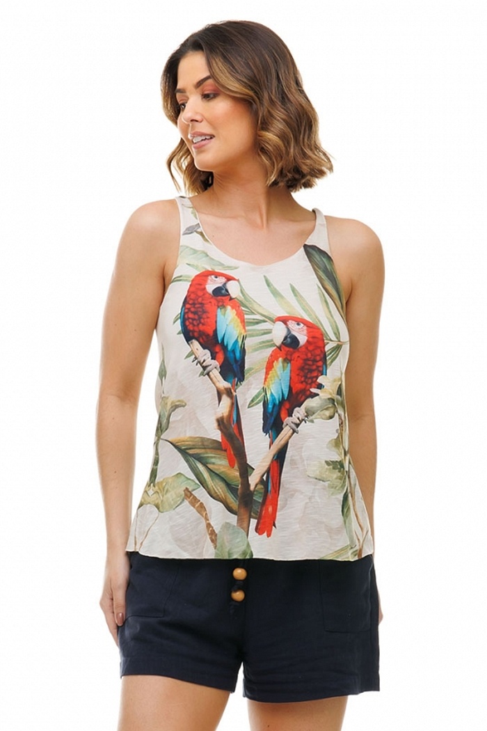 Regata Summer Araras Vermelhas, Folhagens