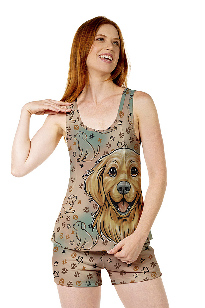 Conjunto Pijama Adulto Feminino Golden Smile