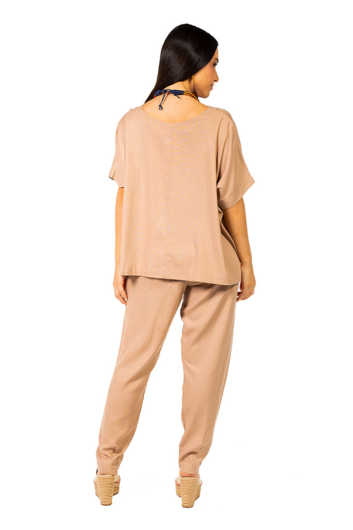 Blusa Conceito Linho Marrom