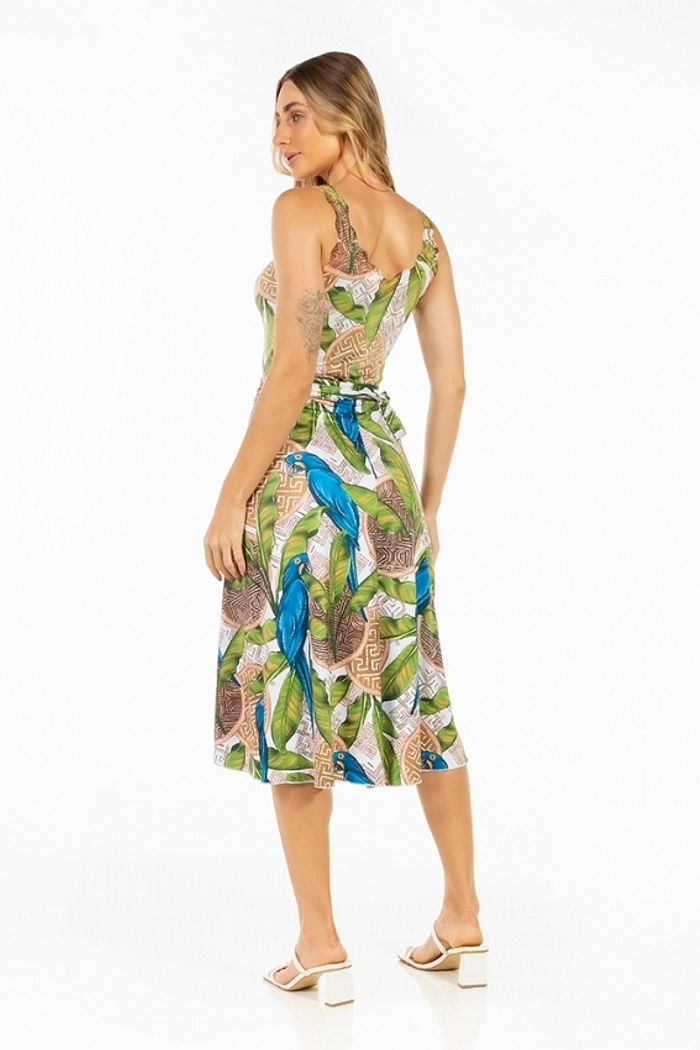 Saia Pareô Clássica Cestos Arara Azul Etnicos