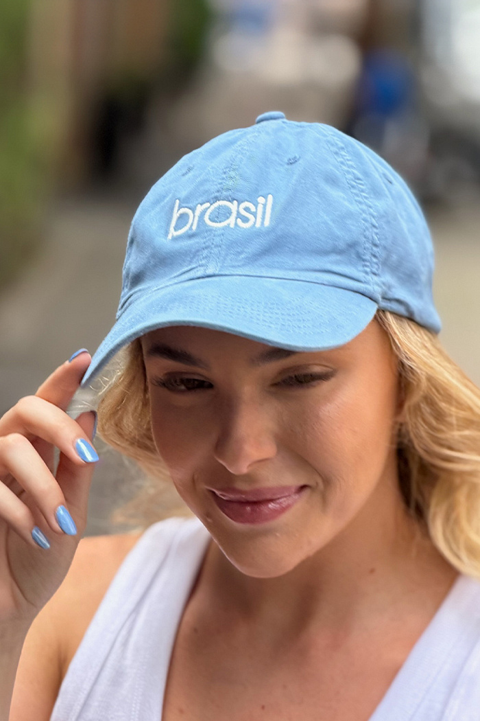 Boné Dad Hat Brasil Azul Claro Energia Natural