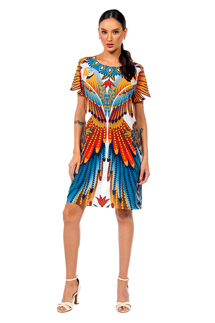 Vestido Atena Araras Paraiso Floral