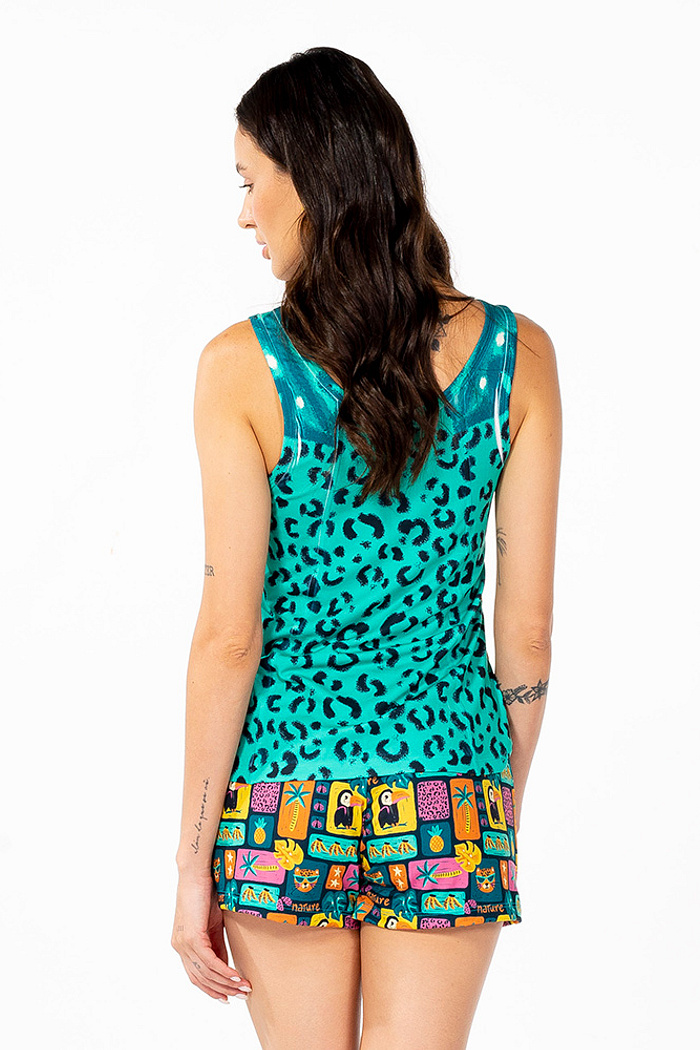 Conjunto Pijama Adulto Feminino Bichos Giz Cera