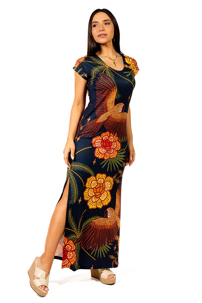Vestido Longo Jeri Tucano Barra Noite
