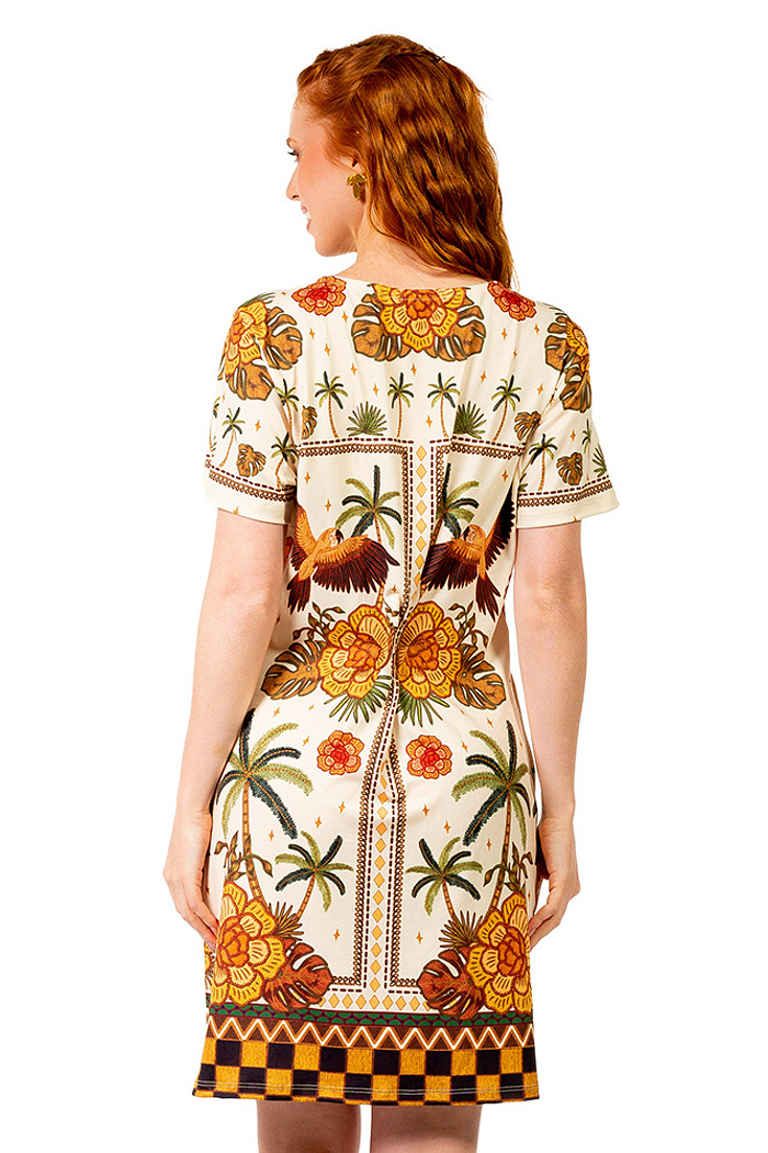 Vestido Floresta Tucano Barra Noite