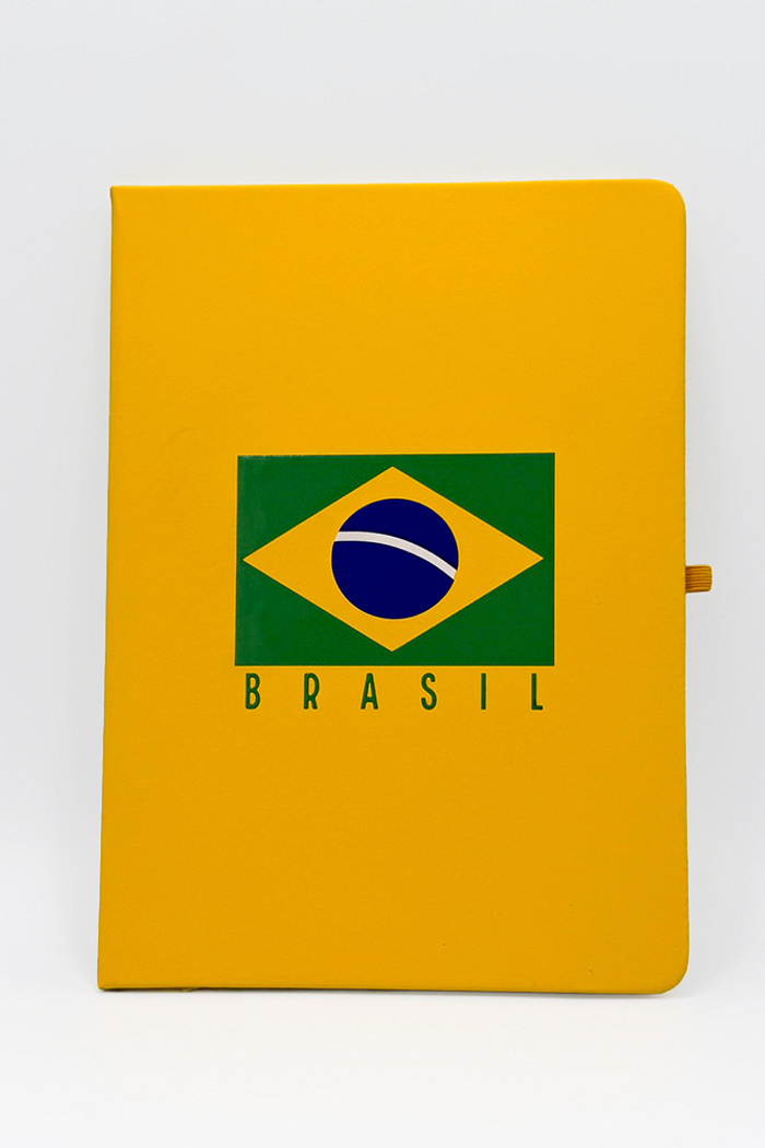 Caderno Grande Brasil Amarelo