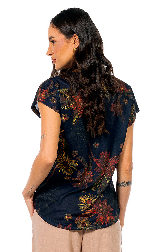 Blusa Jasmim Arara Flor Bordado Off