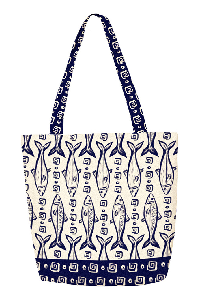 Bolsa Rosinha Maxi Peixes Fundo Off