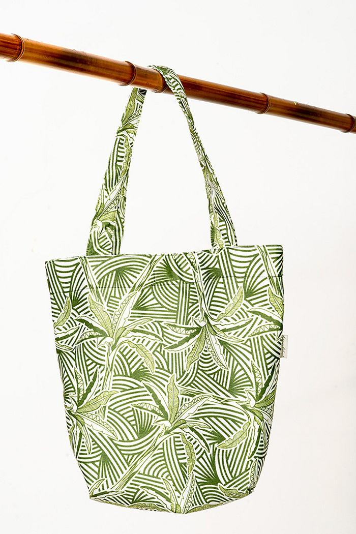 Bolsa Rosinha Bananeiras Vetor