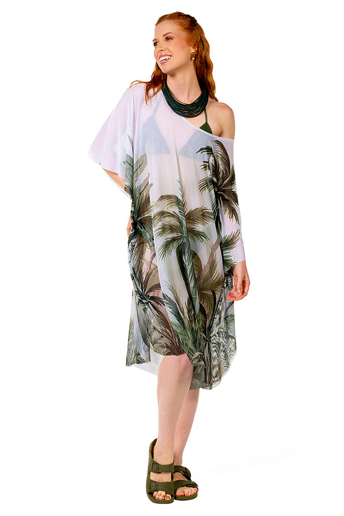 Kaftan Tule Maré Palmeiras