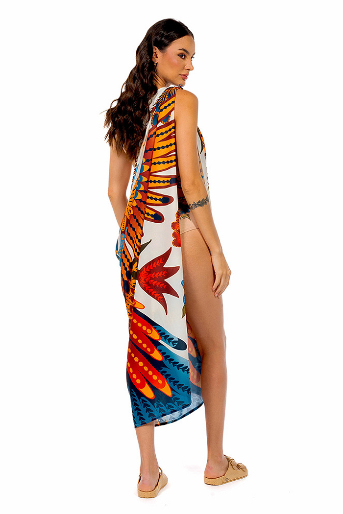 Canga Retangular Araras Paraiso Floral