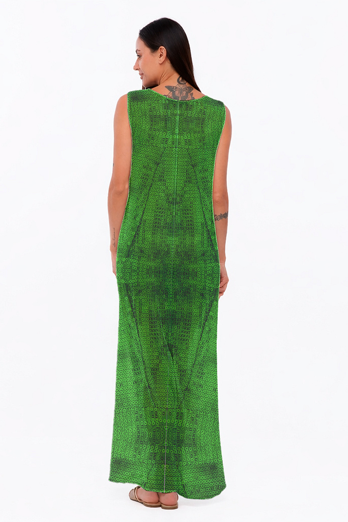 Vestido Feminino Tule Mare Estampado Bandeira Lantejoulas