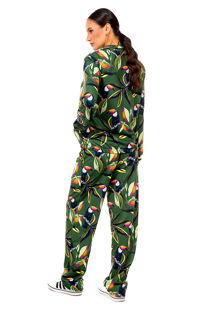Calça Moletinho Semi Ampla Tucano Folhas