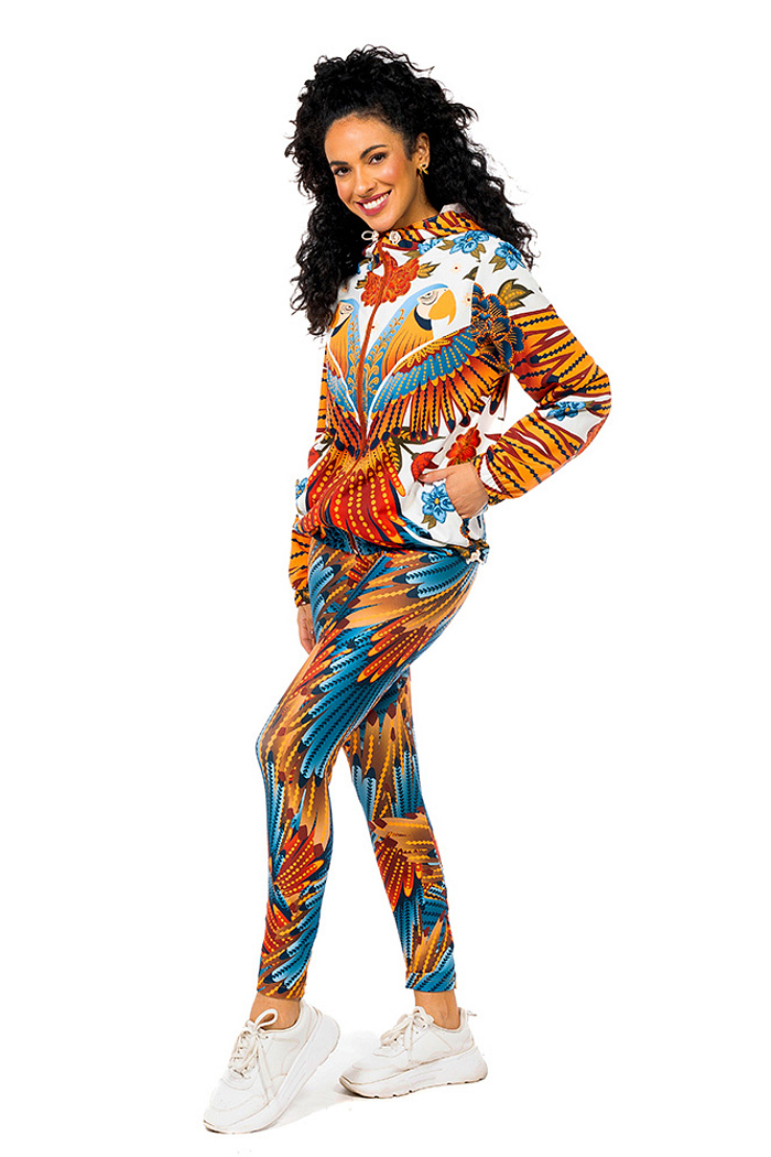 Calça Legging Araras Paraiso Floral