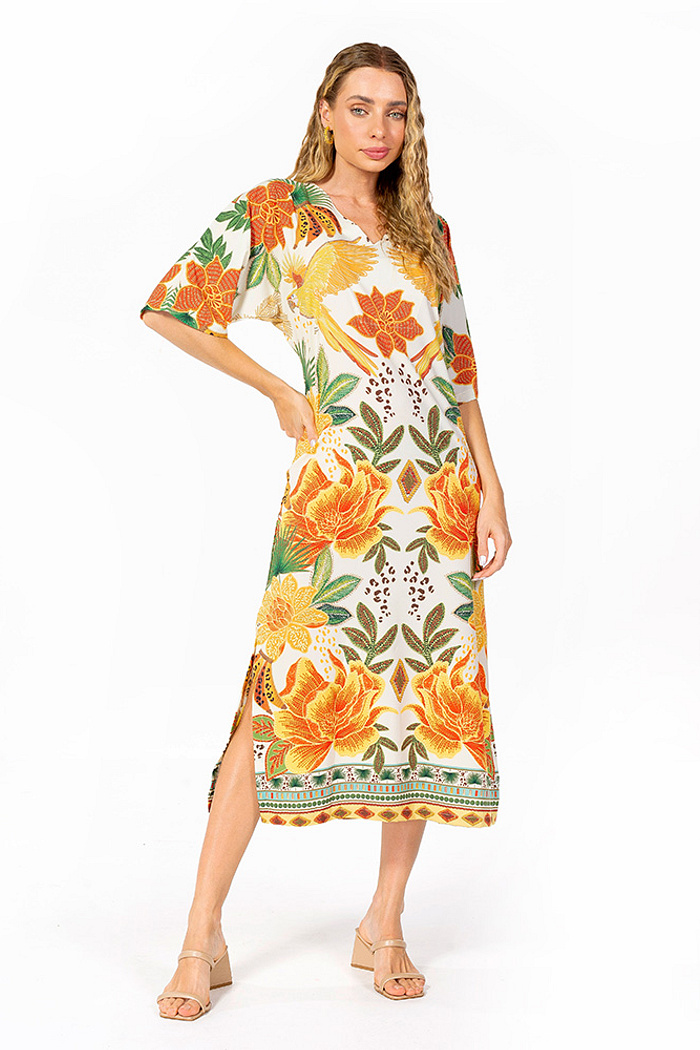 Kaftan Atena Banana Amarela