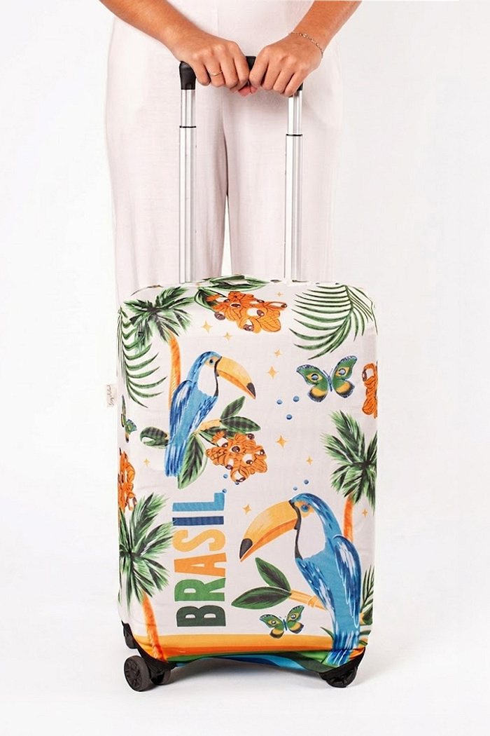 Acessório Capa De Mala Estampado Elementos Br Aquarela