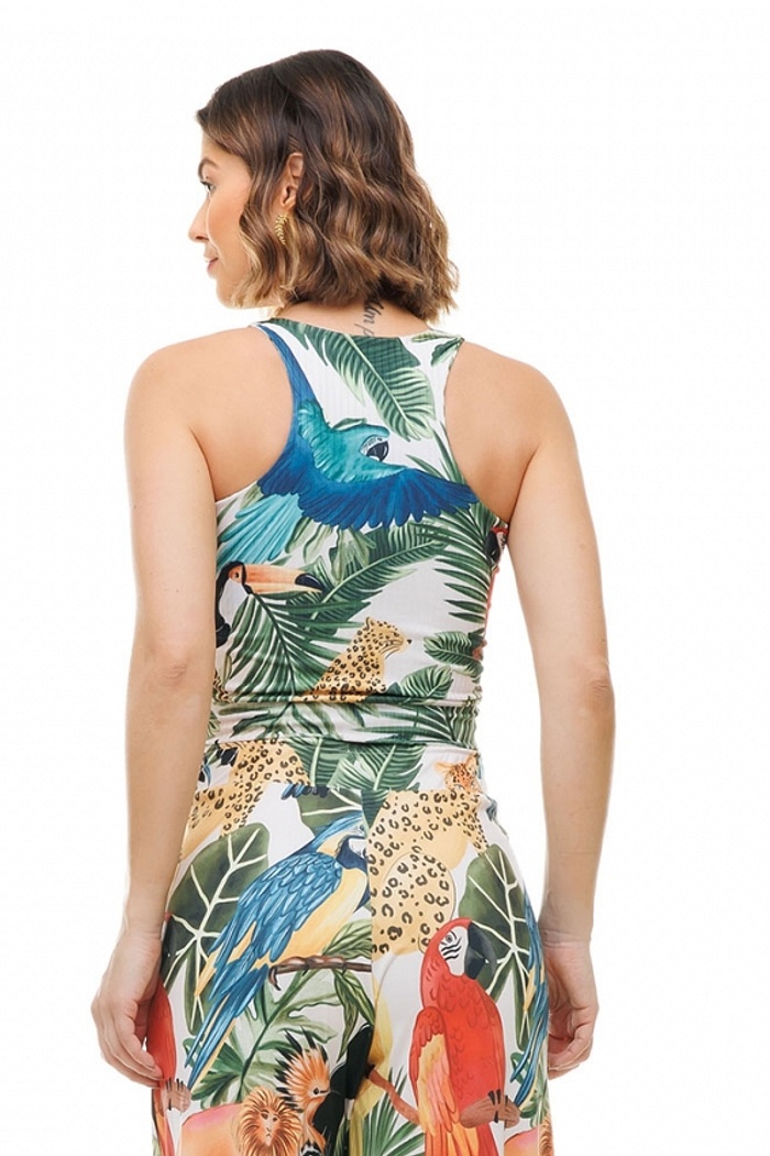 Top Canelado Animais Floresta