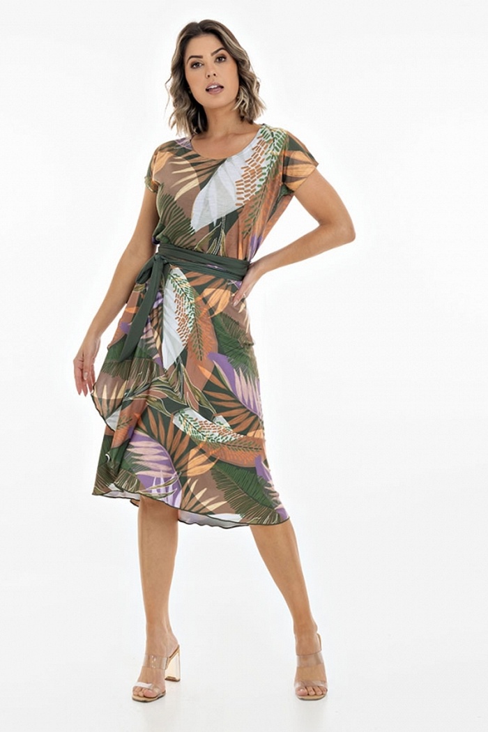 Blusa Jasmim Folhas Color Pontilhadas