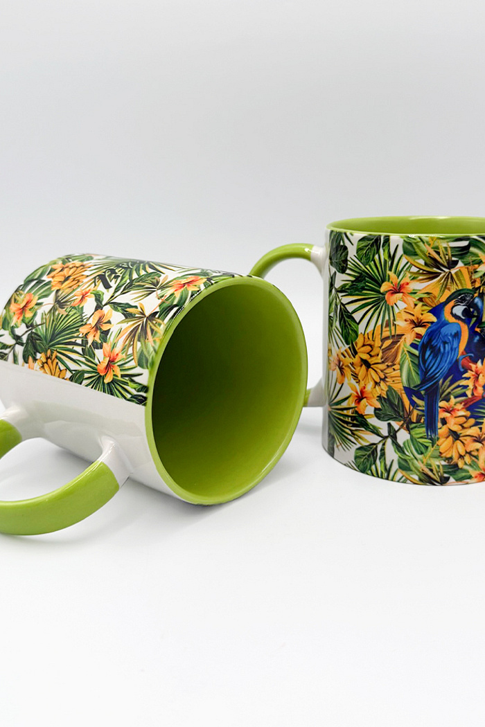 Caneca Bandeira Brasil Canindé Folha Verde