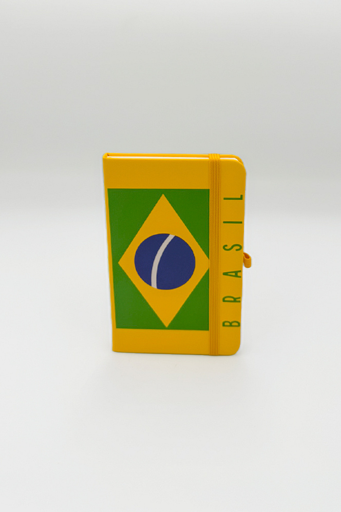 Caderno Pequeno Brasil Amarelo