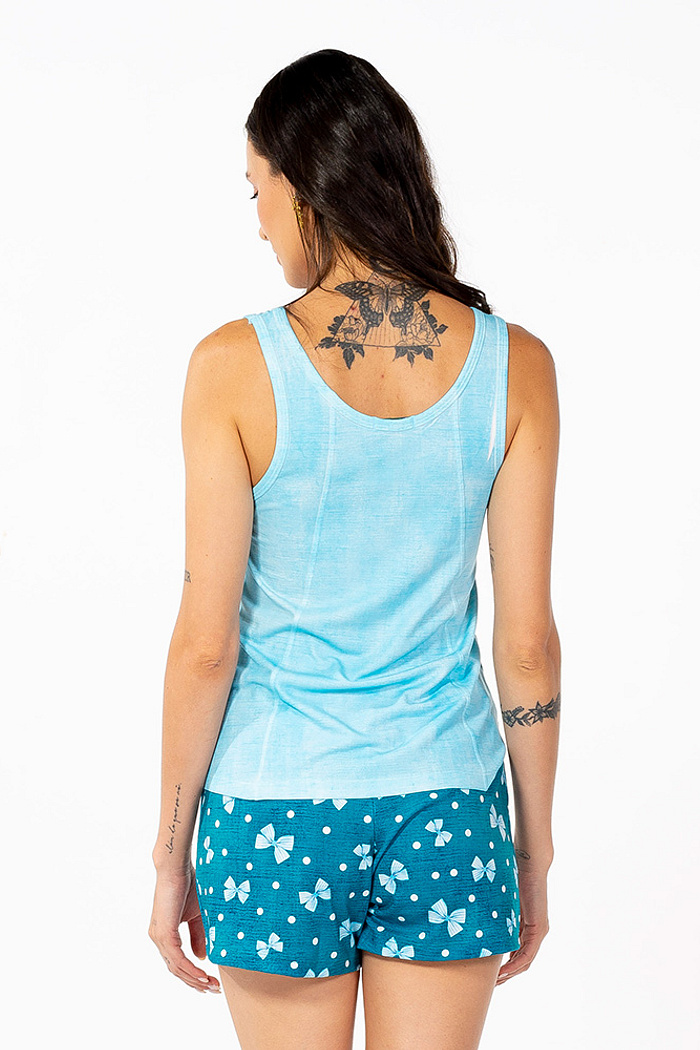 Conjunto Pijama Adulto Feminino York Laço Azul