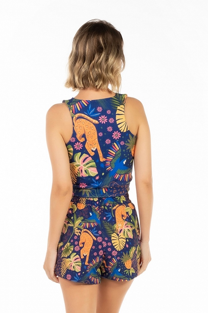 Top Canelado Onça, Arara Candy Color