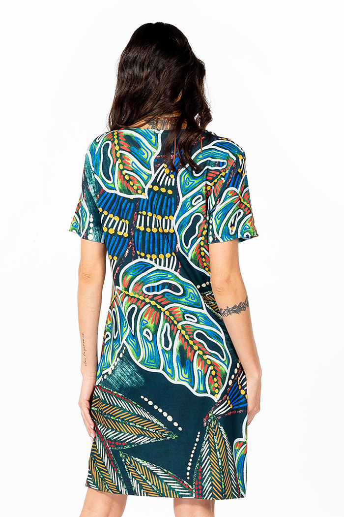 Vestido Floresta Araras e Cores